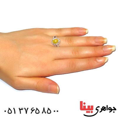 انگشتر عقیق شرف الشمس زنانه مدل دلاسا _کد:9390