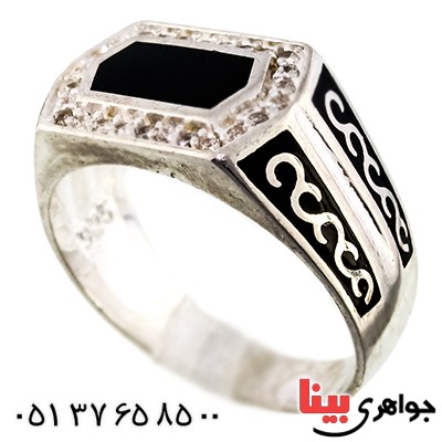 انگشتر میناکاری مردانه مدرن _کد:9391