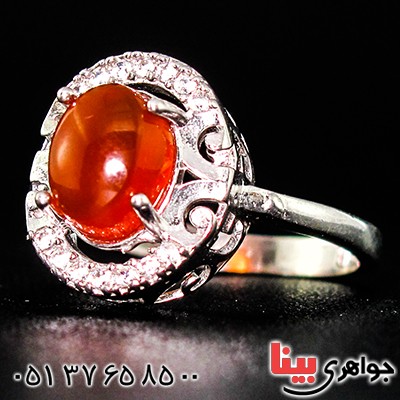 انگشتر عقیق یمنی زنانه مدل ویدا _کد:9395