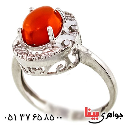 انگشتر عقیق یمنی زنانه مدل ویدا _کد:9395