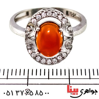 انگشتر عقیق یمنی زنانه مدل ویدا _کد:9395