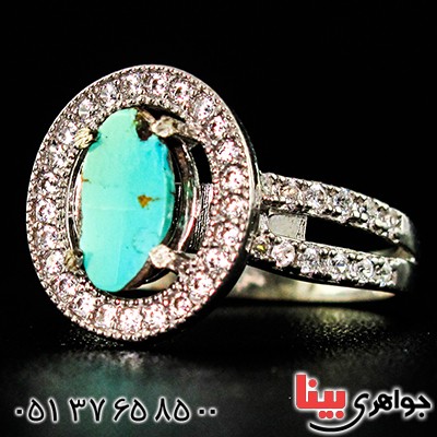انگشتر فیروزه نیشابوری زنانه مدل یکتا _کد:9401