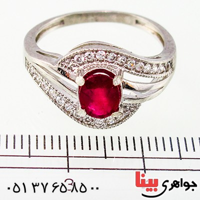 انگشتر یاقوت سرخ زنانه مدل فرناز _کد:9405