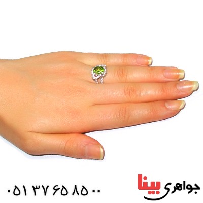 انگشتر زبرجد زنانه مدل تانیا _کد:9410