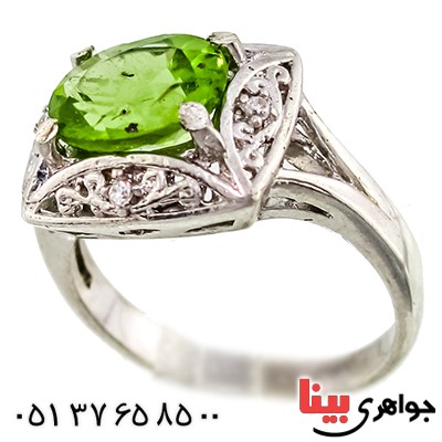 انگشتر زبرجد زنانه مدل پریا _کد:9413