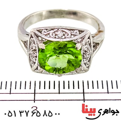 انگشتر زبرجد زنانه مدل پریا _کد:9413
