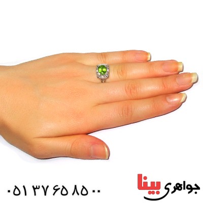 انگشتر زبرجد زنانه مدل پریا _کد:9413