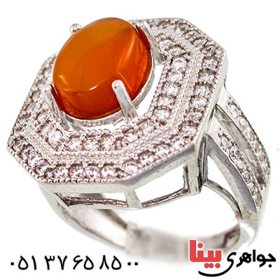 انگشتر عقیق یمنی زنانه مدل کسرا _کد:9417