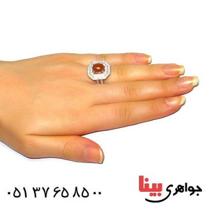 انگشتر عقیق یمنی زنانه مدل کسرا _کد:9417