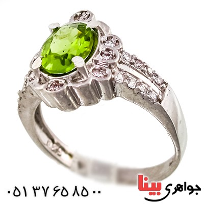 انگشتر زبرجد زنانه مدل افرا _کد:9419