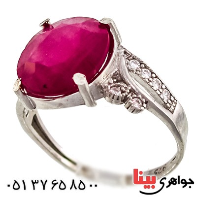 انگشتر یاقوت سرخ درشت زنانه مدل المیرا _کد:9420