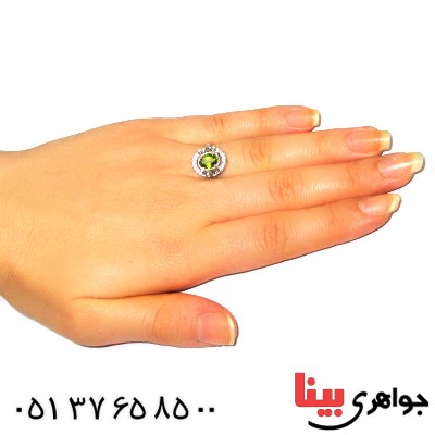 انگشتر زبرجد زنانه مدل شهلا _کد:9421