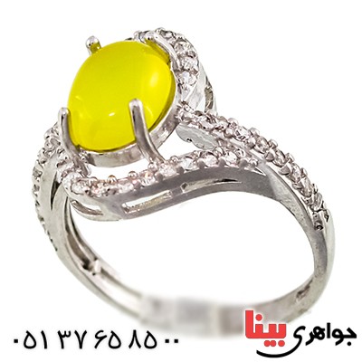 انگشتر عقیق شرف الشمس زنانه مدل الیا _کد:9422