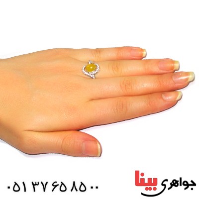 انگشتر عقیق شرف الشمس زنانه مدل الیا _کد:9422
