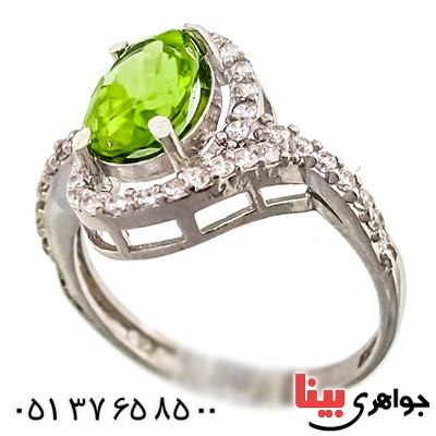انگشتر زبرجد زنانه مدل صبا _کد:9423