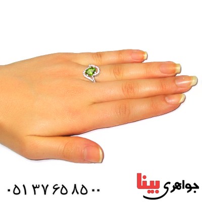 انگشتر زبرجد زنانه مدل صبا _کد:9423
