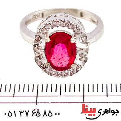 انگشتر یاقوت سرخ زنانه مدل سوزان _کد:9424
