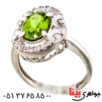 انگشتر زبرجد زنانه مدل آیلا _کد:9428
