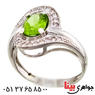 انگشتر زبرجد زنانه مدل نوشا _کد:9430