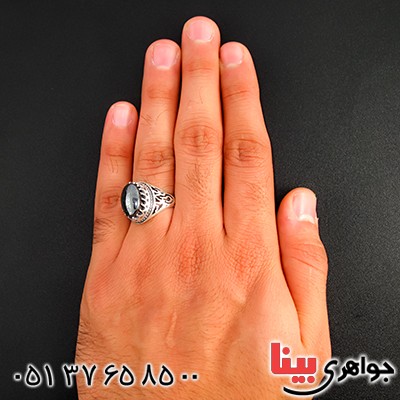 انگشتر حدید صینی با دعای هفت جلاله مردانه علی ولی الله _کد:9445