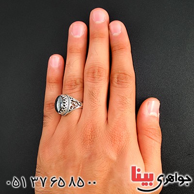 انگشتر حدید صینی با دعای هفت جلاله مردانه محمد رسول الله _کد:9450