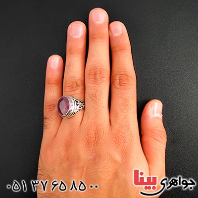 انگشتر یاقوت سرخ آفریقایی مردانه درشت یا فاطمه _کد:9451
