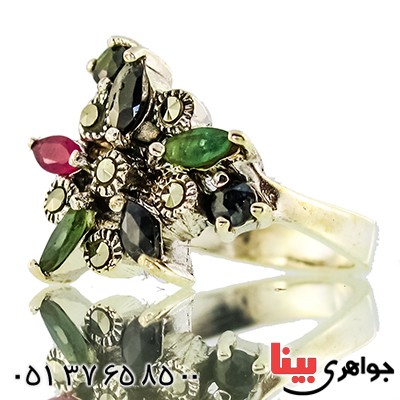 سرویس چند جواهر زمرد و یاقوت زنانه مارکازیت درجه یک تایلندی مدل ارغوان _کد:9469