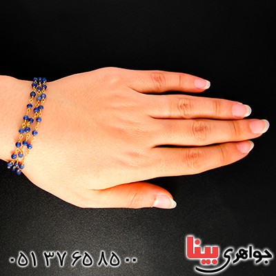 دستبند یاقوت کبود زنانه مدل دلاسا _کد:9474