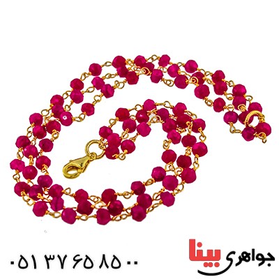 دستبند یاقوت سرخ زنانه مدل پریا _کد:9479