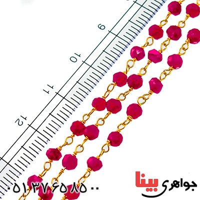 دستبند یاقوت سرخ زنانه مدل پریا _کد:9479
