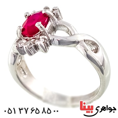 انگشتر یاقوت سرخ عالی زنانه رادیوم لوکس مدل لیدا _کد:9490