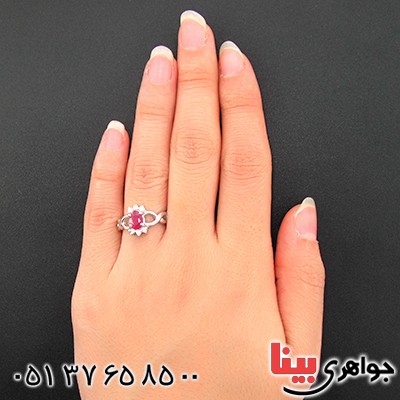 انگشتر یاقوت سرخ عالی زنانه رادیوم لوکس مدل لیدا _کد:9490