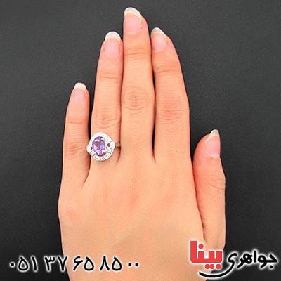 انگشتر آمتیست زنانه رادیوم لوکس مدل سانا _کد:9492