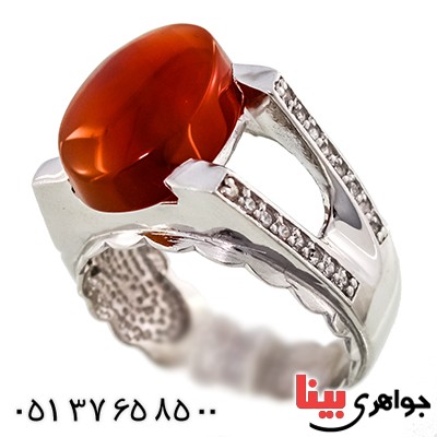 انگشتر عقیق یمنی مرغوب درشت مردانه رادیوم لوکس مدل کلاسیک _کد:1319