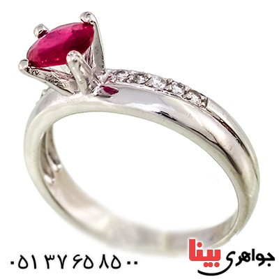 انگشتر یاقوت سرخ برمه بسیار عالی زنانه رادیوم لوکس مدل رینگی _کد:9501