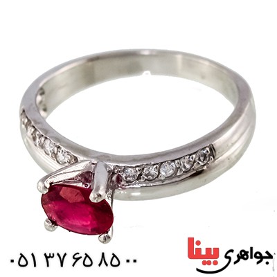 انگشتر یاقوت سرخ برمه بسیار عالی زنانه رادیوم لوکس مدل رینگی _کد:9501