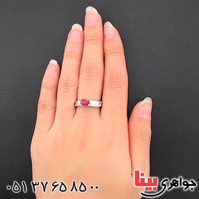 انگشتر یاقوت سرخ برمه بسیار عالی زنانه رادیوم لوکس مدل رینگی _کد:9501