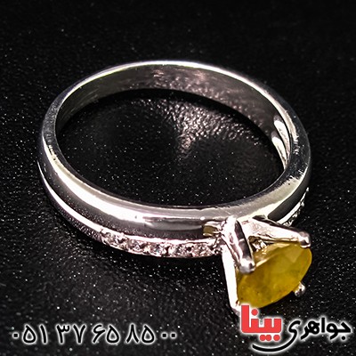 انگشتر یاقوت زرد زنانه رادیوم لوکس مدل رینگی _کد:9506