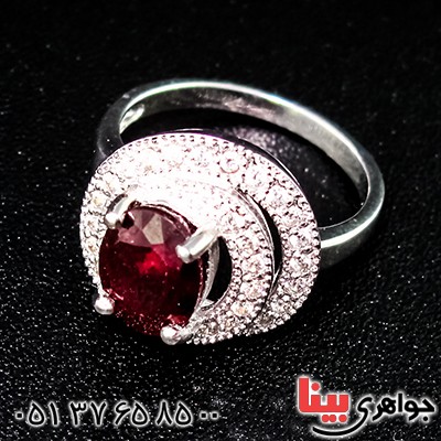 انگشتر یاقوت سرخ عالی زنانه رادیوم لوکس مدل پیچ _کد:9507