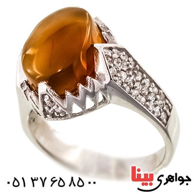 انگشتر عقیق یمنی مردانه رادیوم لوکس _کد:9509