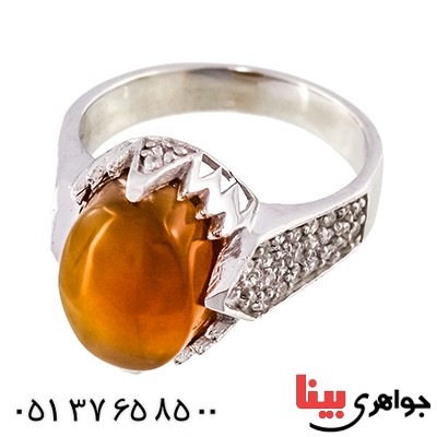 انگشتر عقیق یمنی مردانه رادیوم لوکس _کد:9509