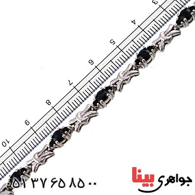 دستبند یاقوت کبود زنانه باشکوه مدل فرحناز _کد:9520