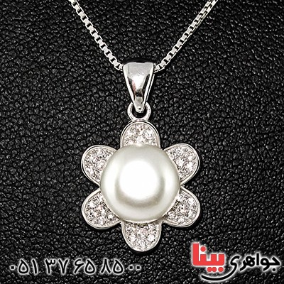 گردنبند مروارید مرغوب زنانه مدل شکوفه _کد:9542