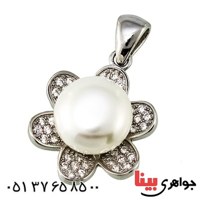 گردنبند مروارید مرغوب زنانه مدل شکوفه _کد:9542