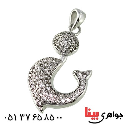 گردنبند نقره میکروستینگ درجه یک زنانه مدل دلفین _کد:9545