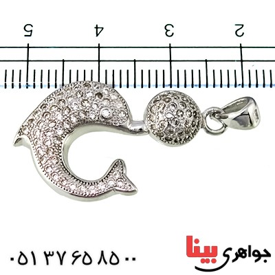 گردنبند نقره میکروستینگ درجه یک زنانه مدل دلفین _کد:9545