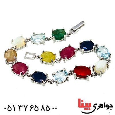 دستبند چند جواهر درجه یک زنانه درشت رادیوم لوکس شکیل _کد:1346
