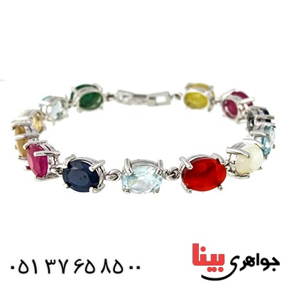 دستبند چند جواهر درجه یک زنانه درشت رادیوم لوکس شکیل _کد:1346