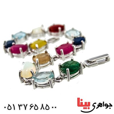 دستبند چند جواهر درجه یک زنانه درشت رادیوم لوکس شکیل _کد:1346
