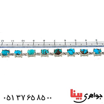 دستبند فیروزه نیشابوری درجه یک زنانه درشت رادیوم لوکس مجلسی _کد:1350